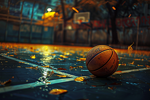 篮球场景球类运动素材