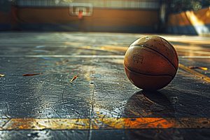 篮球锻炼体育器材素材