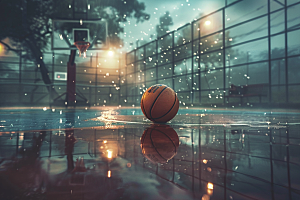 篮球球类运动体育课素材