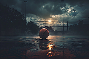 篮球场景体育课素材