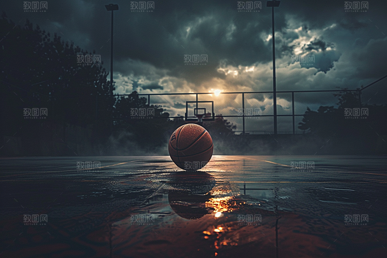 篮球场景体育课素材