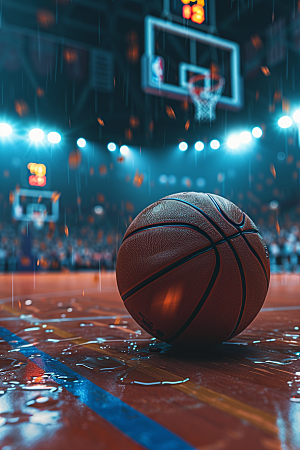 篮球体育篮球场素材