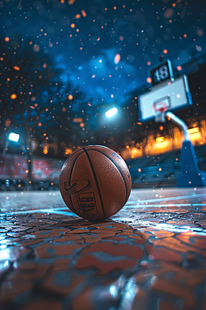 篮球球类运动体育素材