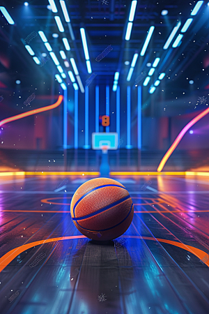 篮球健身球类运动素材