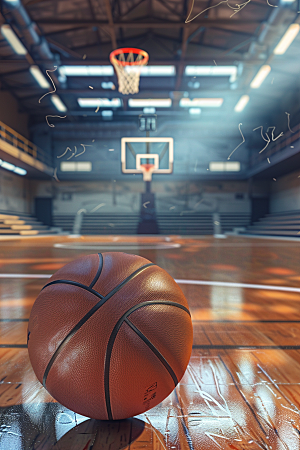 篮球健身篮球场素材
