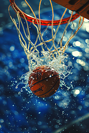 篮球球类运动体育器材素材
