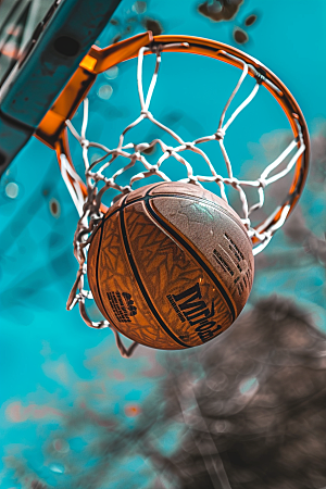 篮球球类运动体育素材