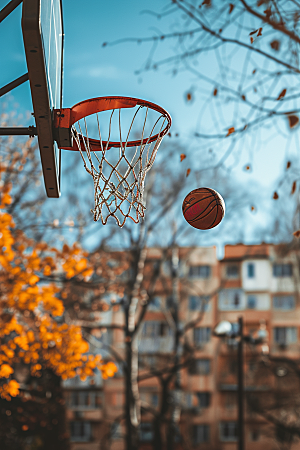 篮球锻炼球类运动素材