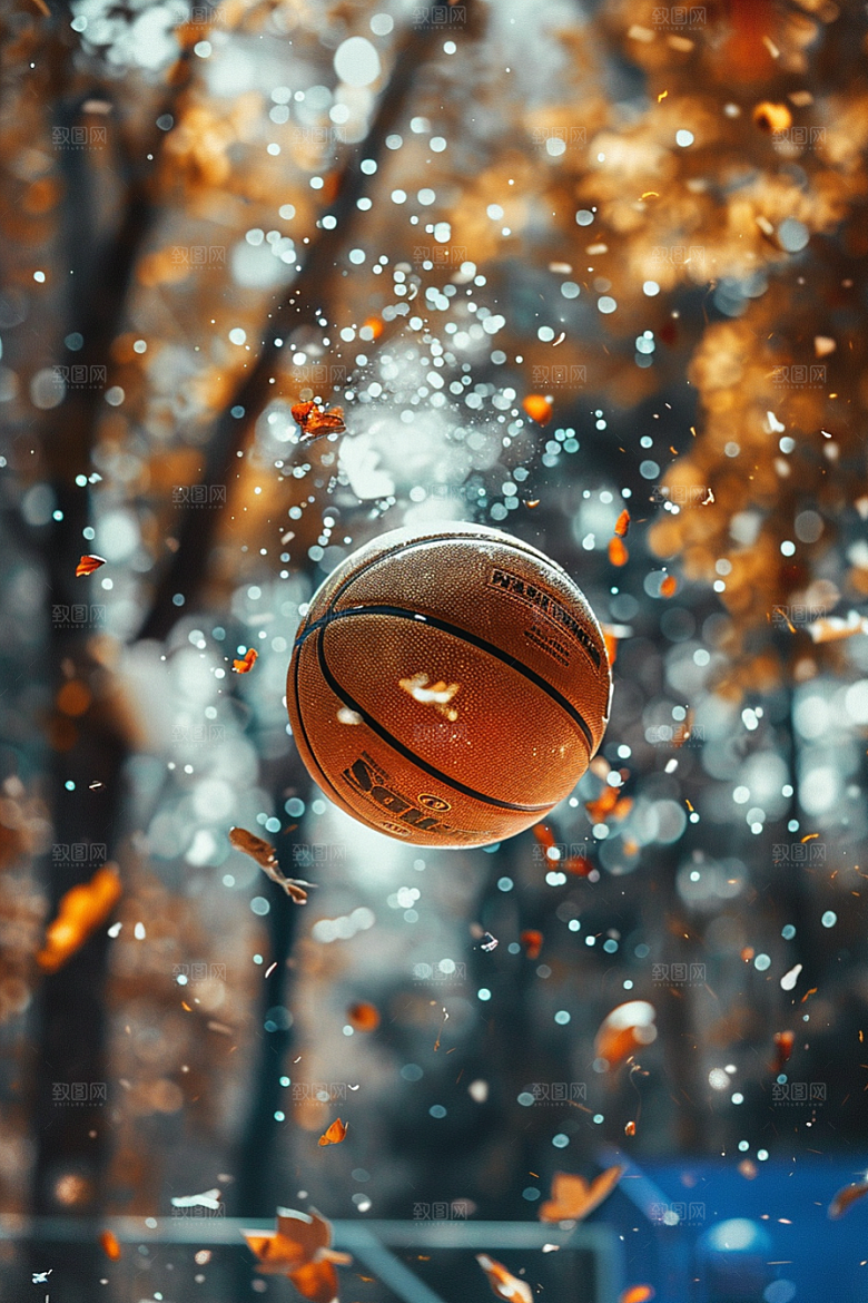 篮球锻炼球类运动素材