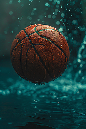 篮球篮球场体育器材素材