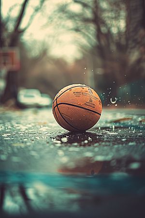 篮球球类运动篮球场素材