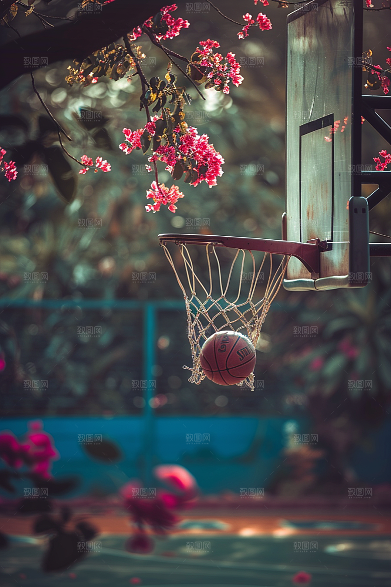 篮球篮球场NBA素材