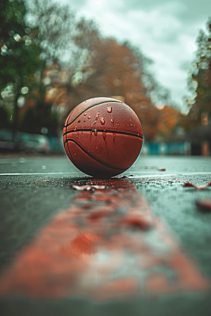 篮球锻炼球类运动素材