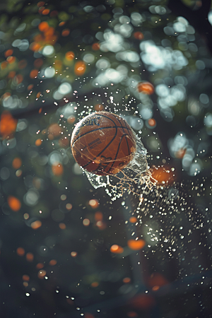 篮球健身体育课素材