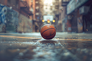 篮球球类运动体育课素材