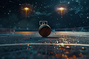 篮球NBA篮球场素材