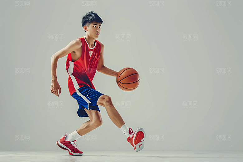 打篮球的人高清活力摄影图
