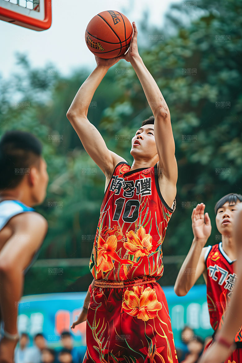 打篮球的人锻炼高清摄影图