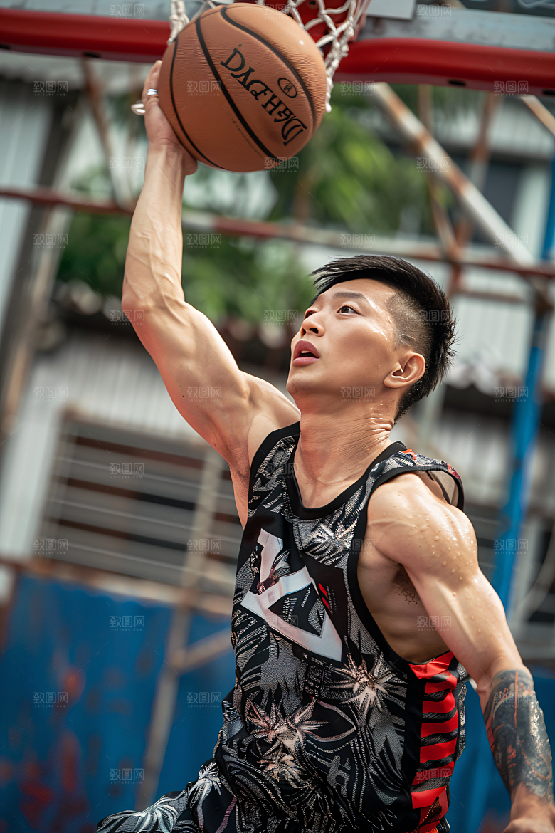 打篮球的人动感活力摄影图
