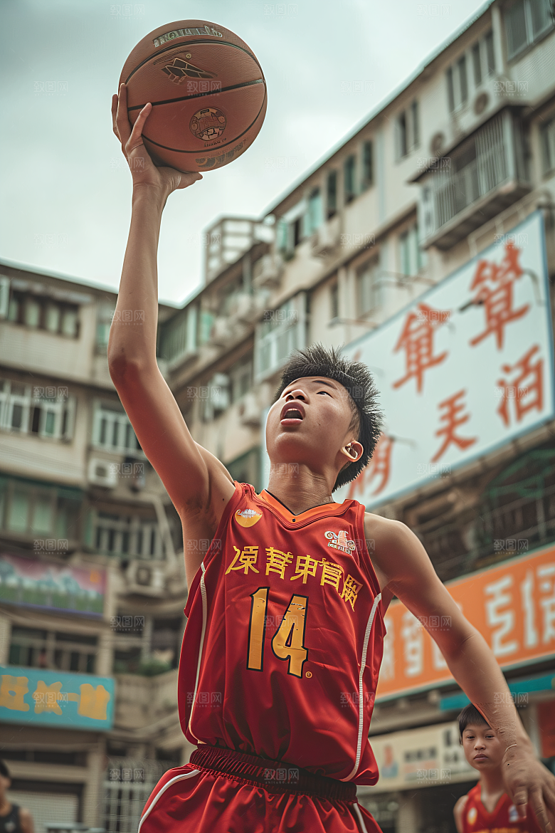 打篮球的人投篮健康摄影图