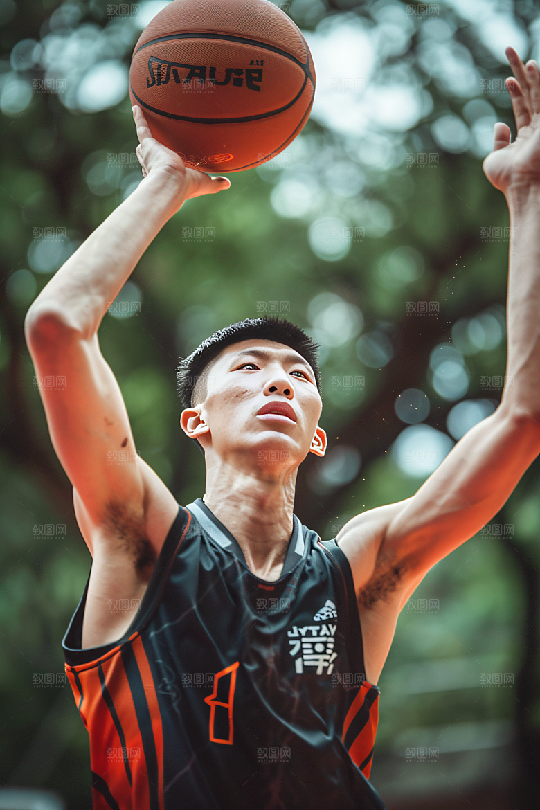 打篮球的人高清扣篮摄影图