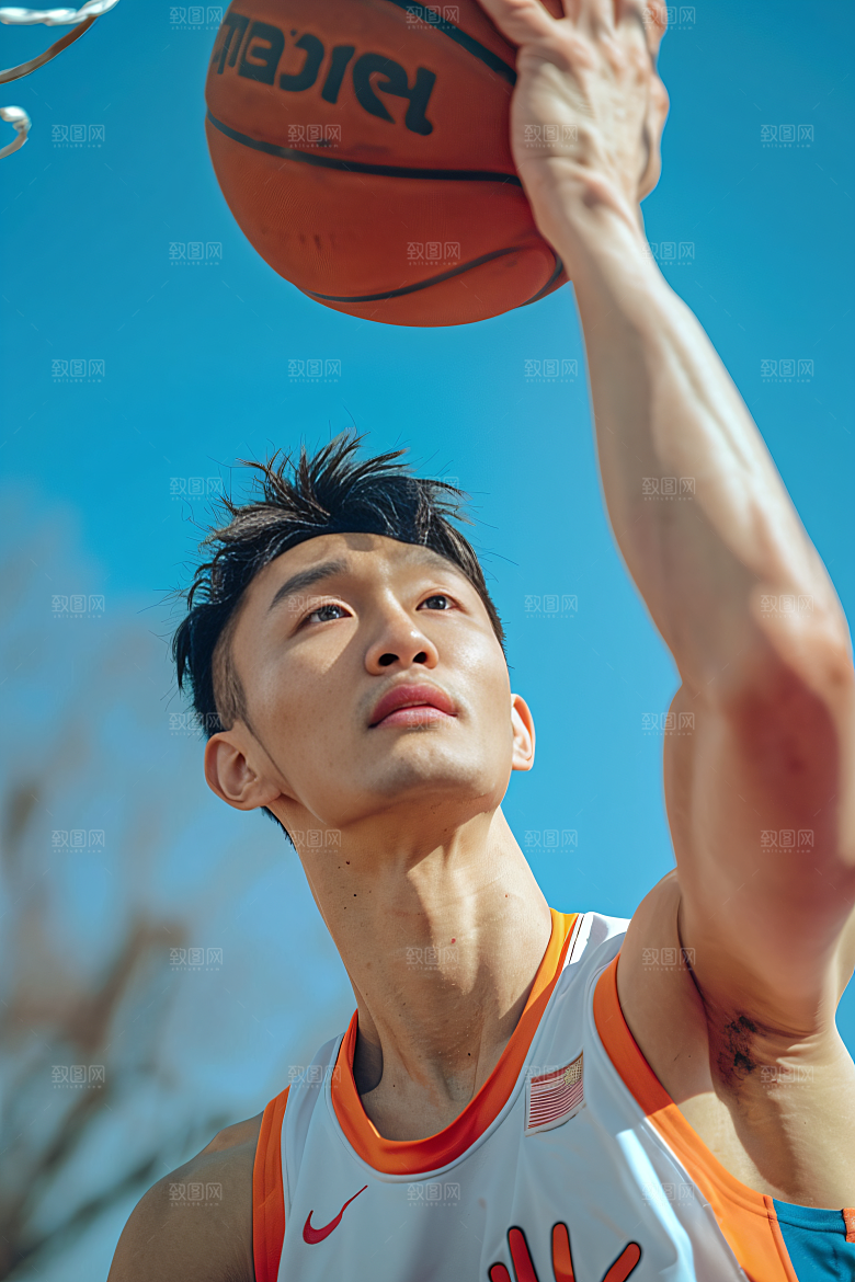 打篮球的人运动健康摄影图
