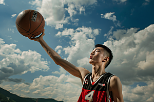 打篮球的人运动人物摄影图