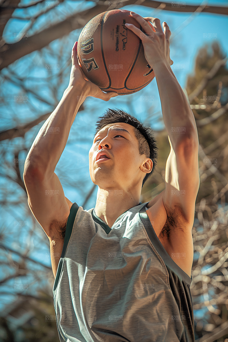 打篮球的人动感活力摄影图