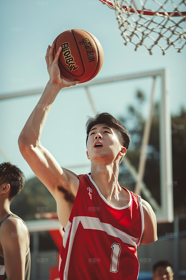 打篮球的人体育人物摄影图