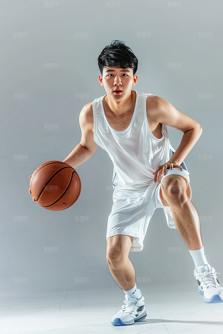 打篮球的人锻炼青年摄影图