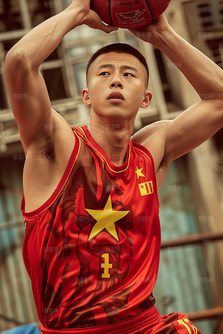 打篮球的人健康健身摄影图