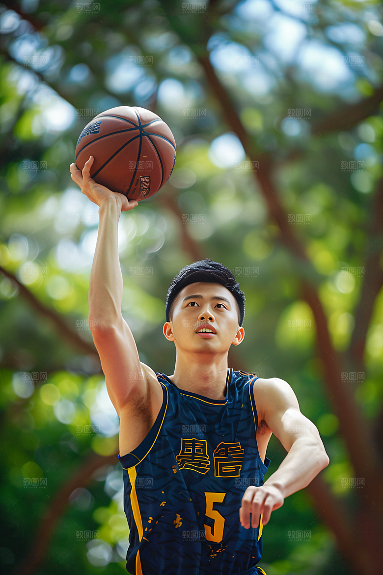 打篮球的人高清肖像摄影图