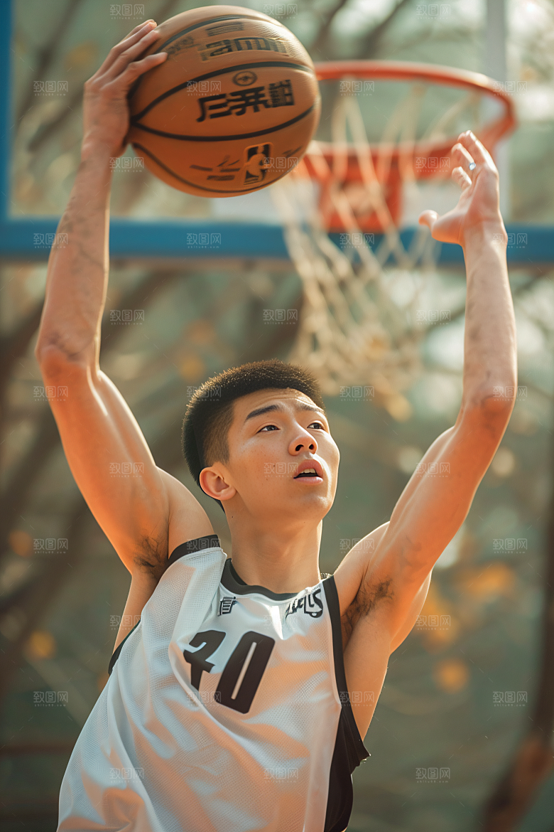 打篮球的人人物活力摄影图