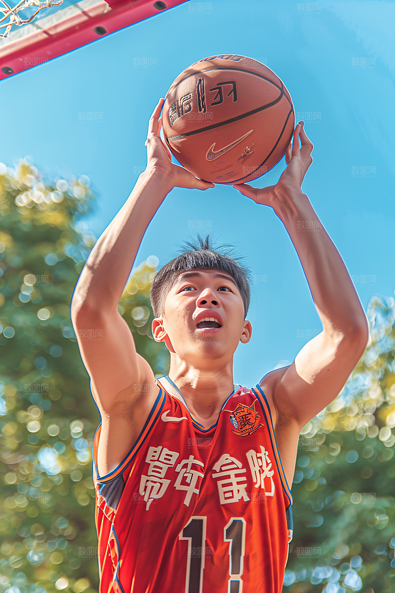 打篮球的人高清灌篮摄影图