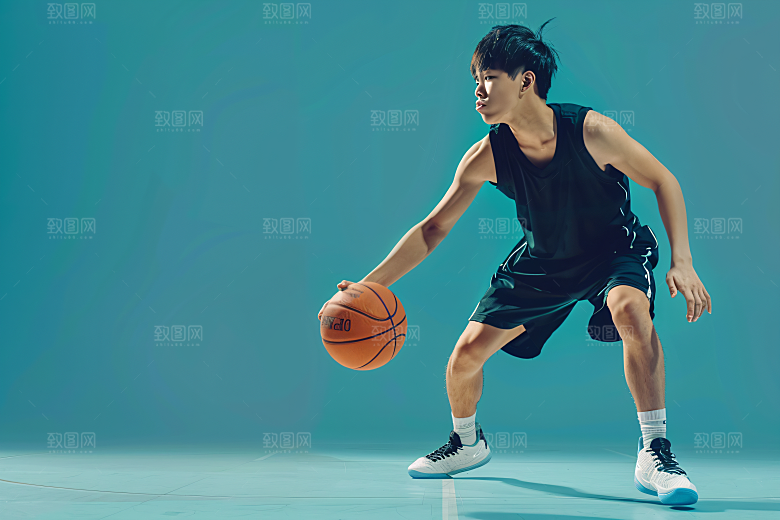 打篮球的人锻炼人物摄影图