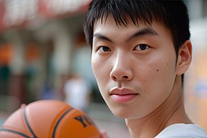 打篮球的人健身青年摄影图
