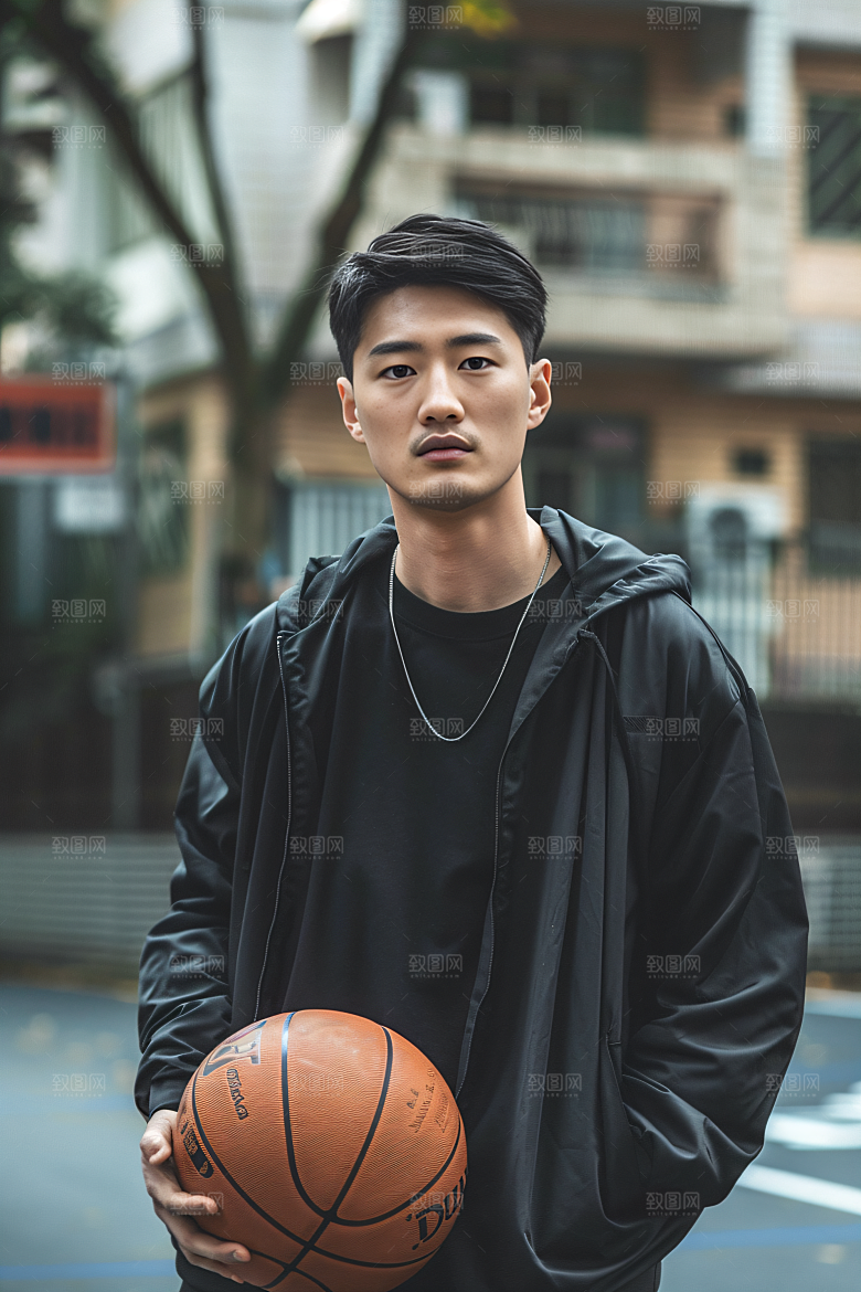 打篮球的人动感扣篮摄影图