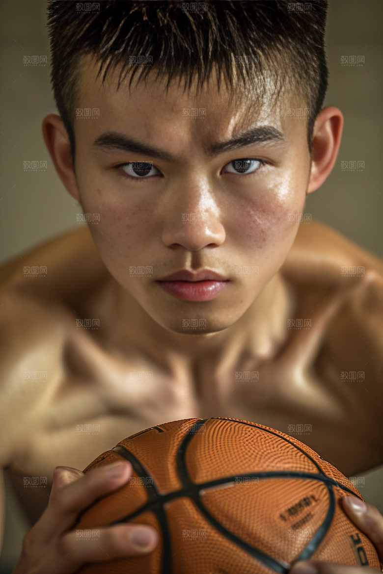打篮球的人阳光灌篮摄影图