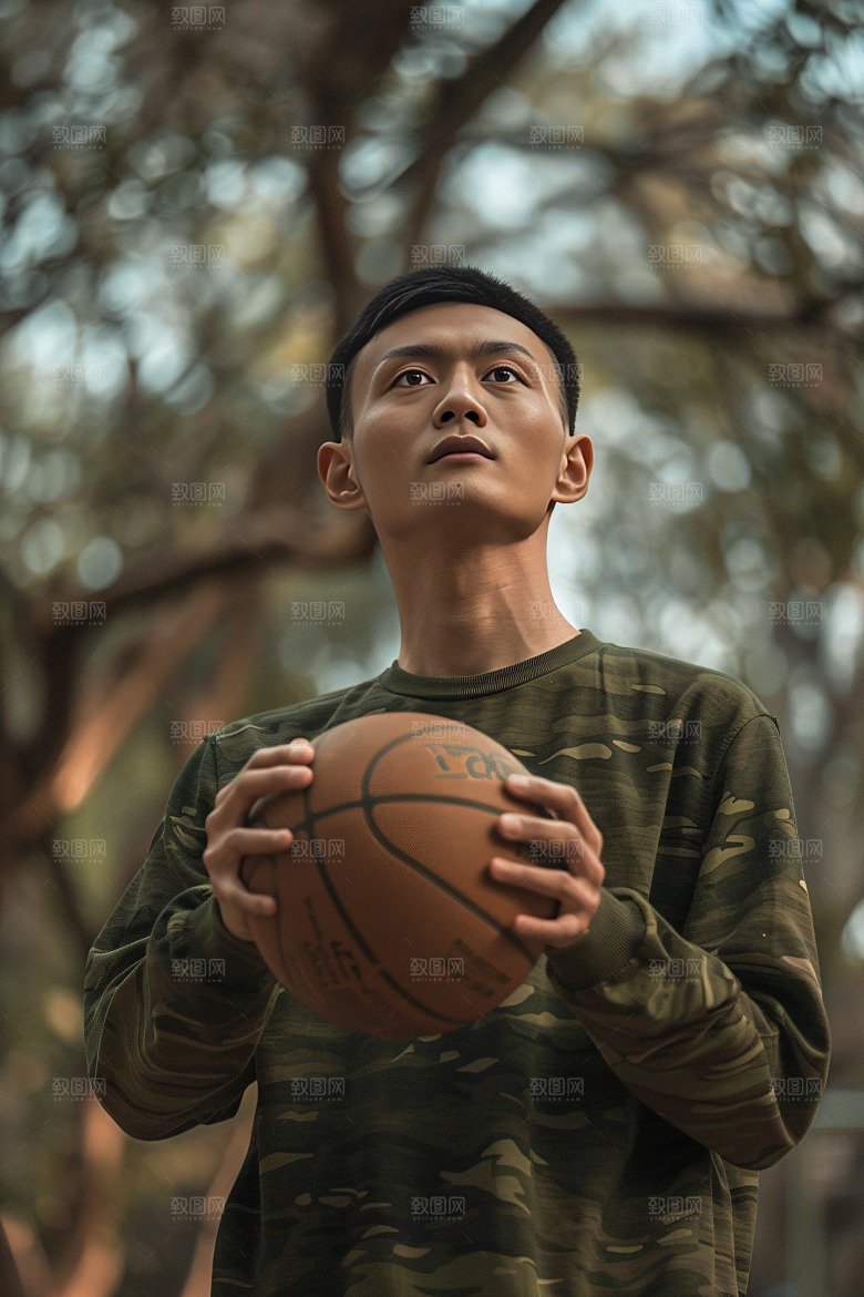 打篮球的人体育灌篮摄影图
