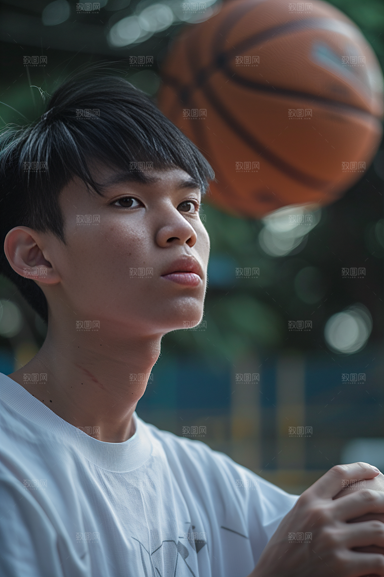 打篮球的人锻炼投篮摄影图
