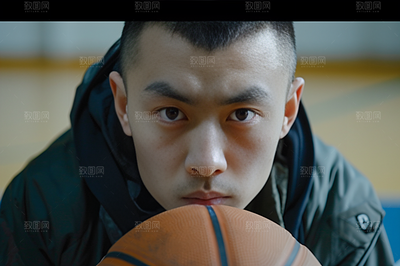 打篮球的人动感投篮摄影图