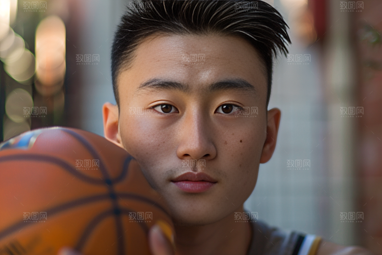 打篮球的人活力投篮摄影图