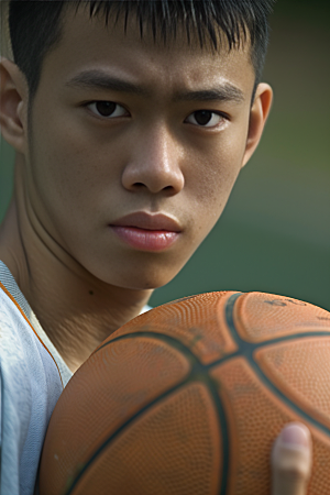 打篮球的人青年灌篮摄影图