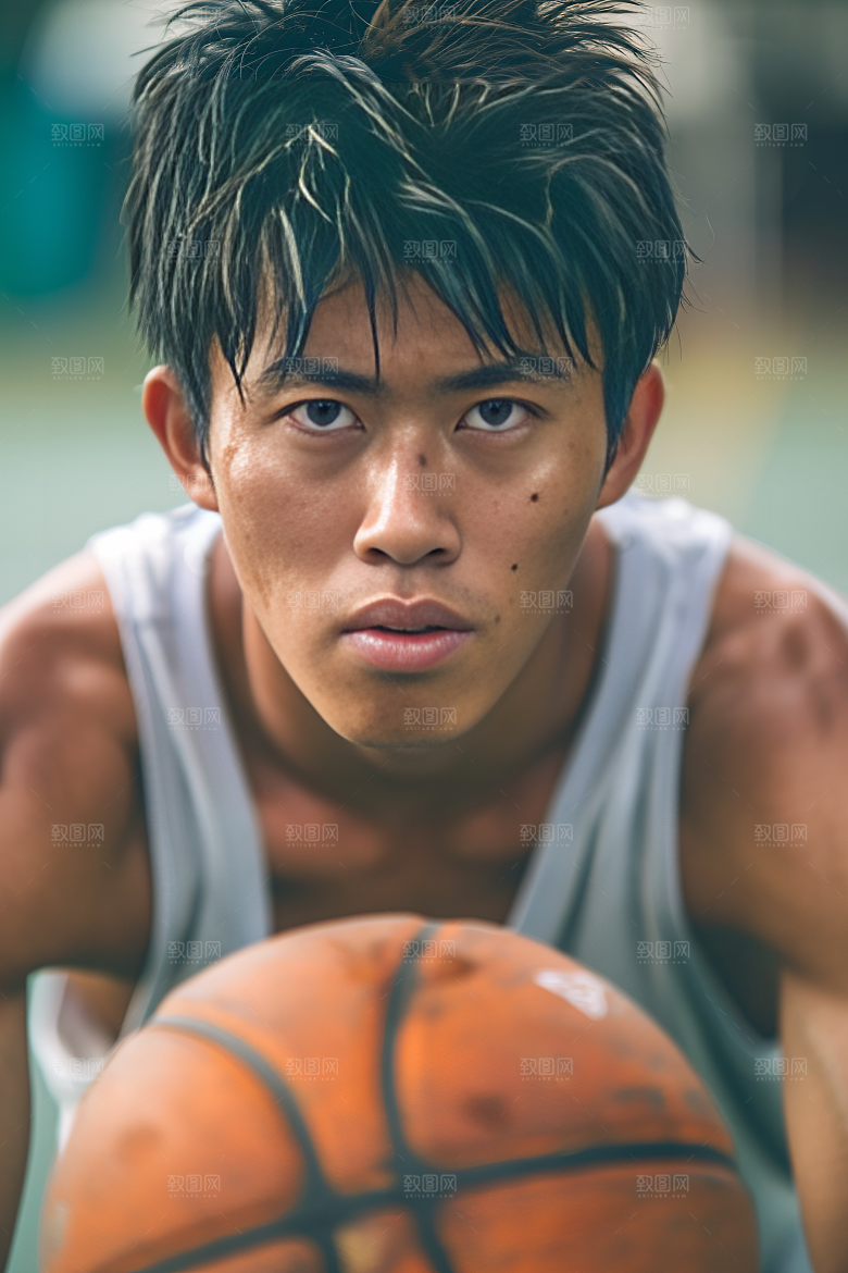 打篮球的人健康健身摄影图