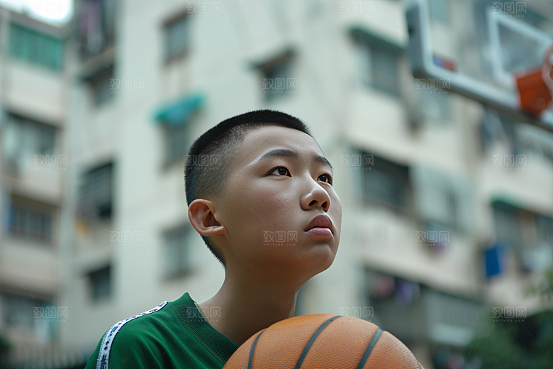 打篮球的人体育健身摄影图