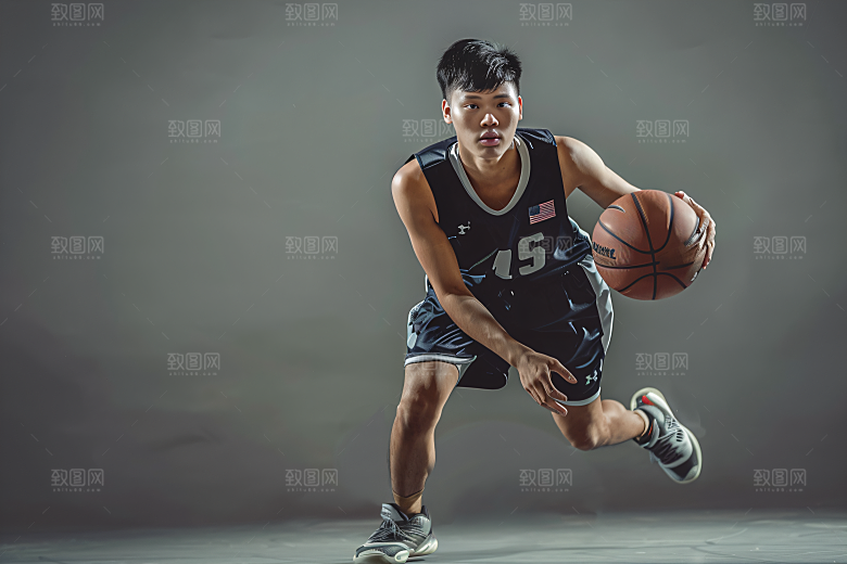 打篮球的人运动灌篮摄影图
