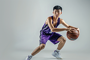 打篮球的人动感健康摄影图