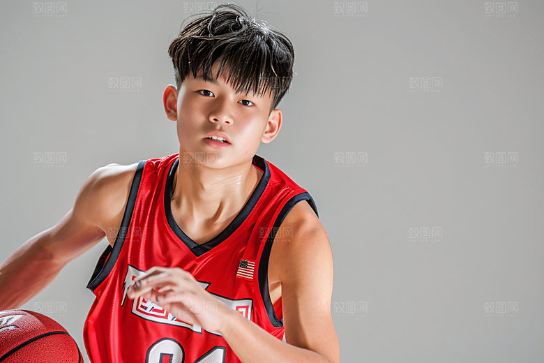 打篮球的人活力锻炼摄影图