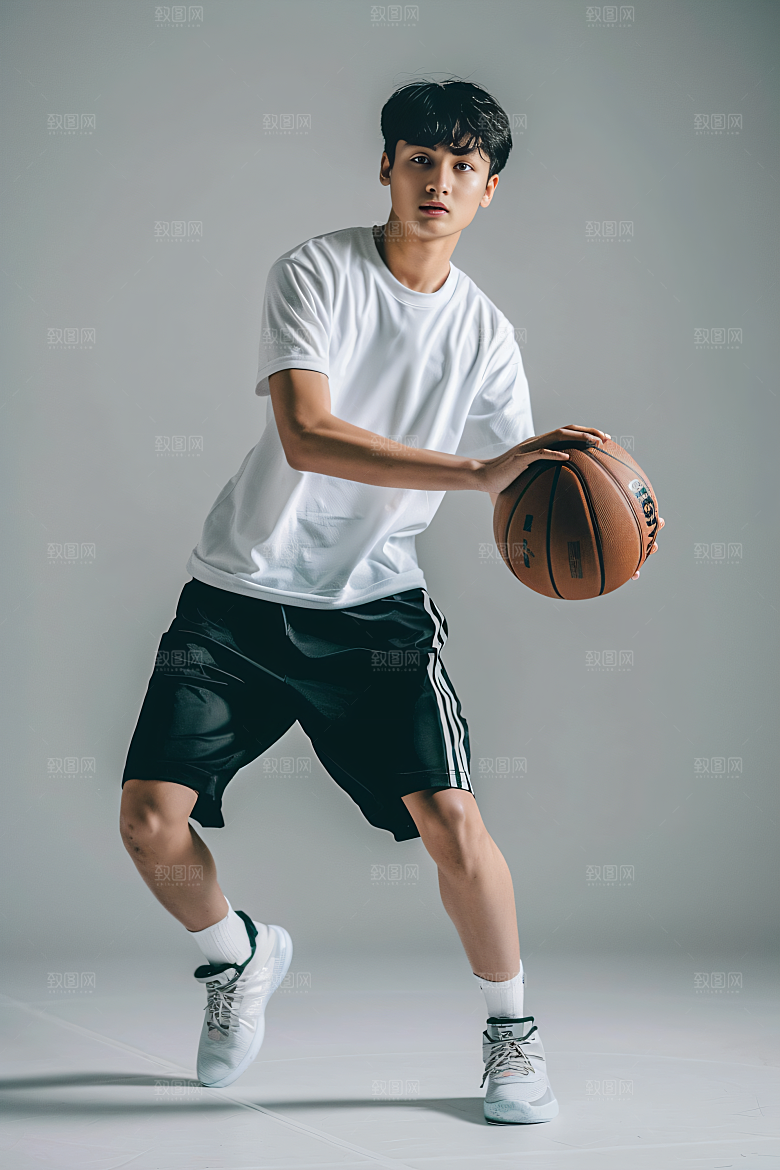 打篮球的人扣篮健康摄影图