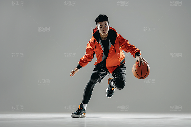 打篮球的人健康投篮摄影图